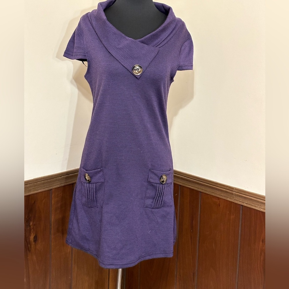 Papillon knit purple and black dress NWT size Small